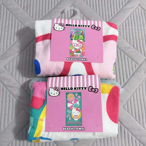 Hello Kitty Other - Hello Kitty Beach Towel Size 27In x 54In Pink Polyester